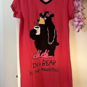 Pink Bear Print Women’s Pajamas